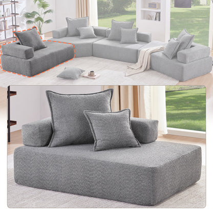 Lounge Frame for Oversized Modular U Shaped Sectional Sofa,Luxury Boucle Floor Couch Set,Convertible Sleeper Couch,Spacious Foam-Filled Sofa Bed for Living Room