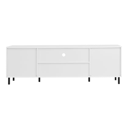 Modern TV Console, TV Stand, Entertainment Center with Storage Shelves,TV Cabinet for Living Room, Bedroom, Cloud White 63x15.74x19.68 inch