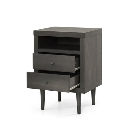 Ashley Modern Nightstand 2-Drawers, Bedside Table