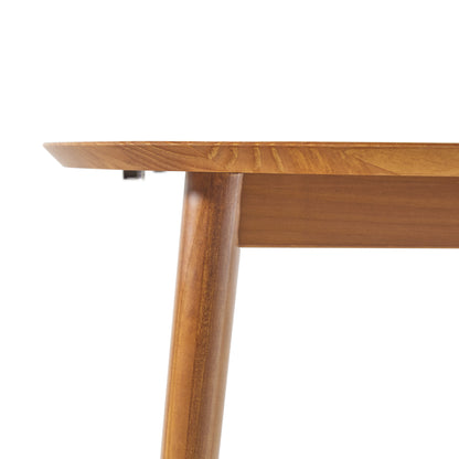 Mid-Century Damsel Extension Dining Table with Removable Leaf, Caramel