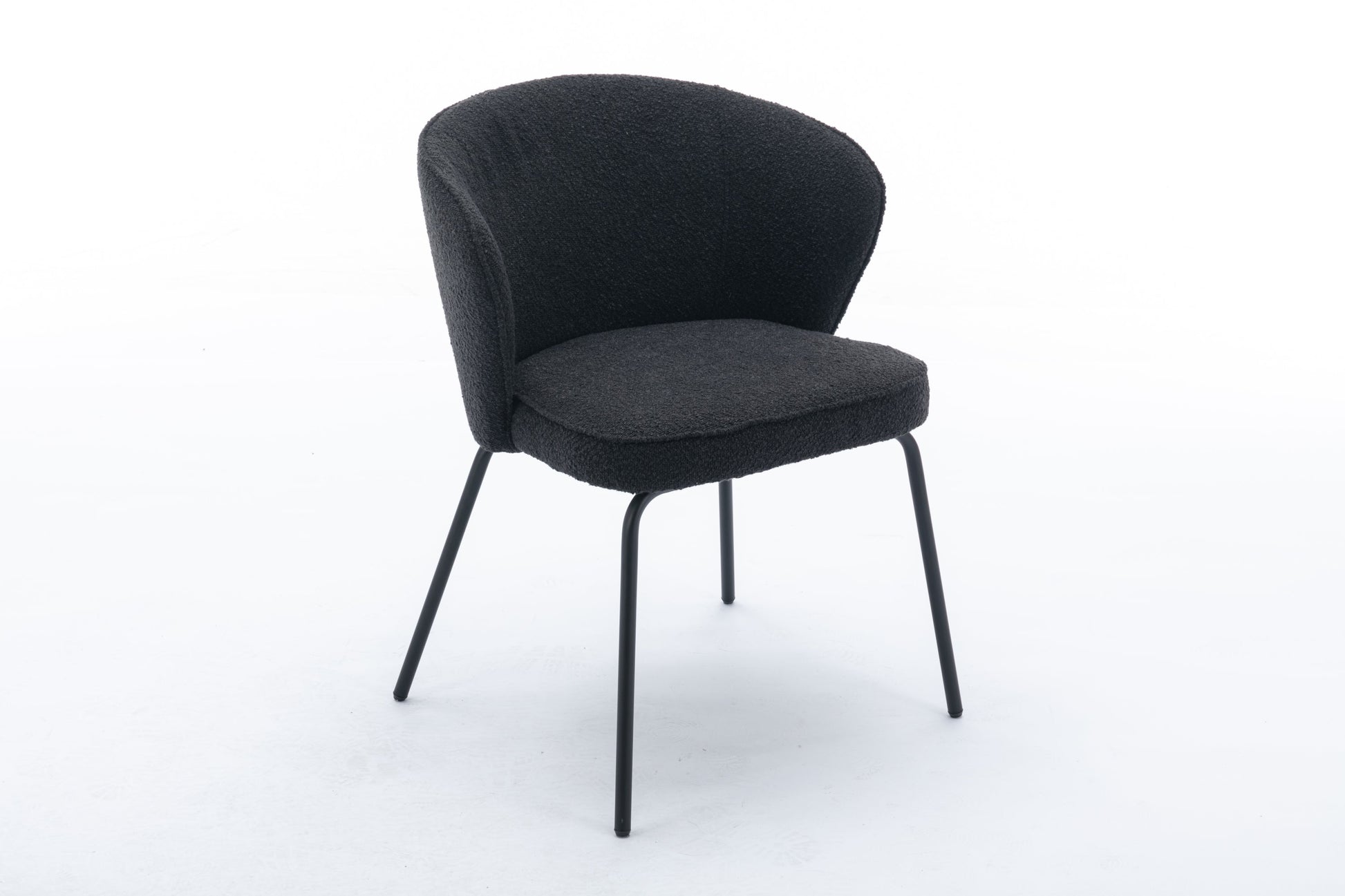 Retro Minimalist Modern Boucle Fabric Dining Chairs