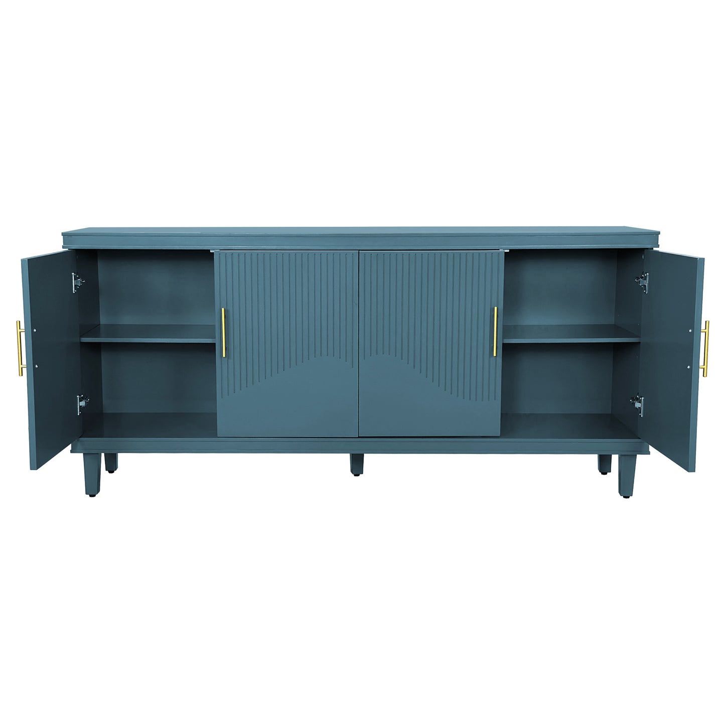 70.07''Large Size 4-Door Cabinet, Same as Living Room, Kitchen, Bedroom, Hallway ,Olive Green,Navy Blue,Peacock Blue