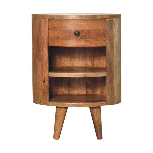 Artisan Furniture Solid Wood Cortez Oak-ish Bedside