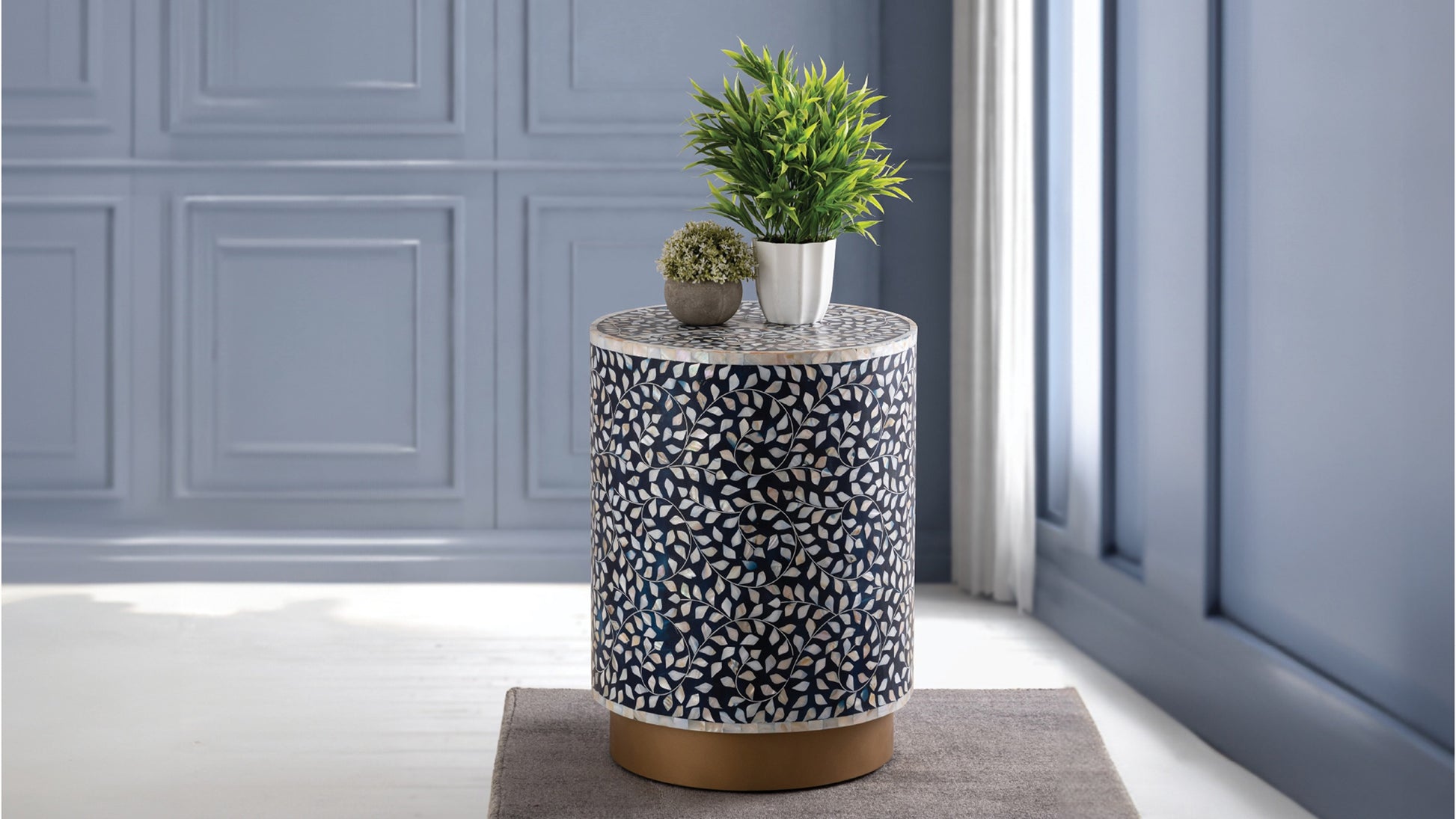 Luxe End Table Navy