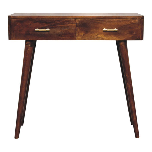 Artisan Furniture Solid Wood Chestnut T-Bar Console Table