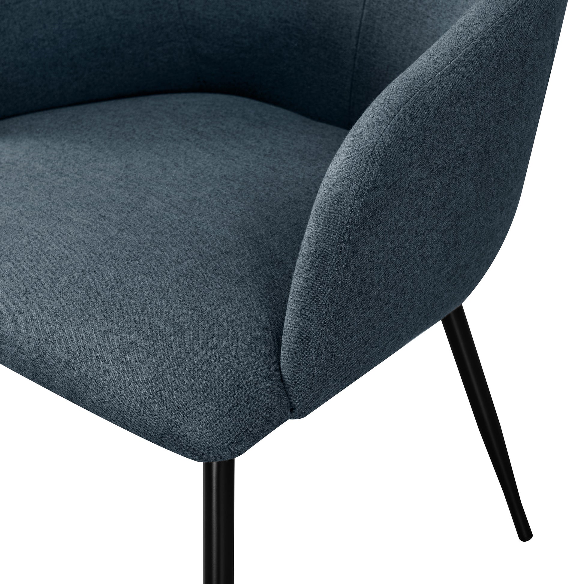 Contemporary Upholstered Woven Fabric Dining Chairs – Indigo Blue