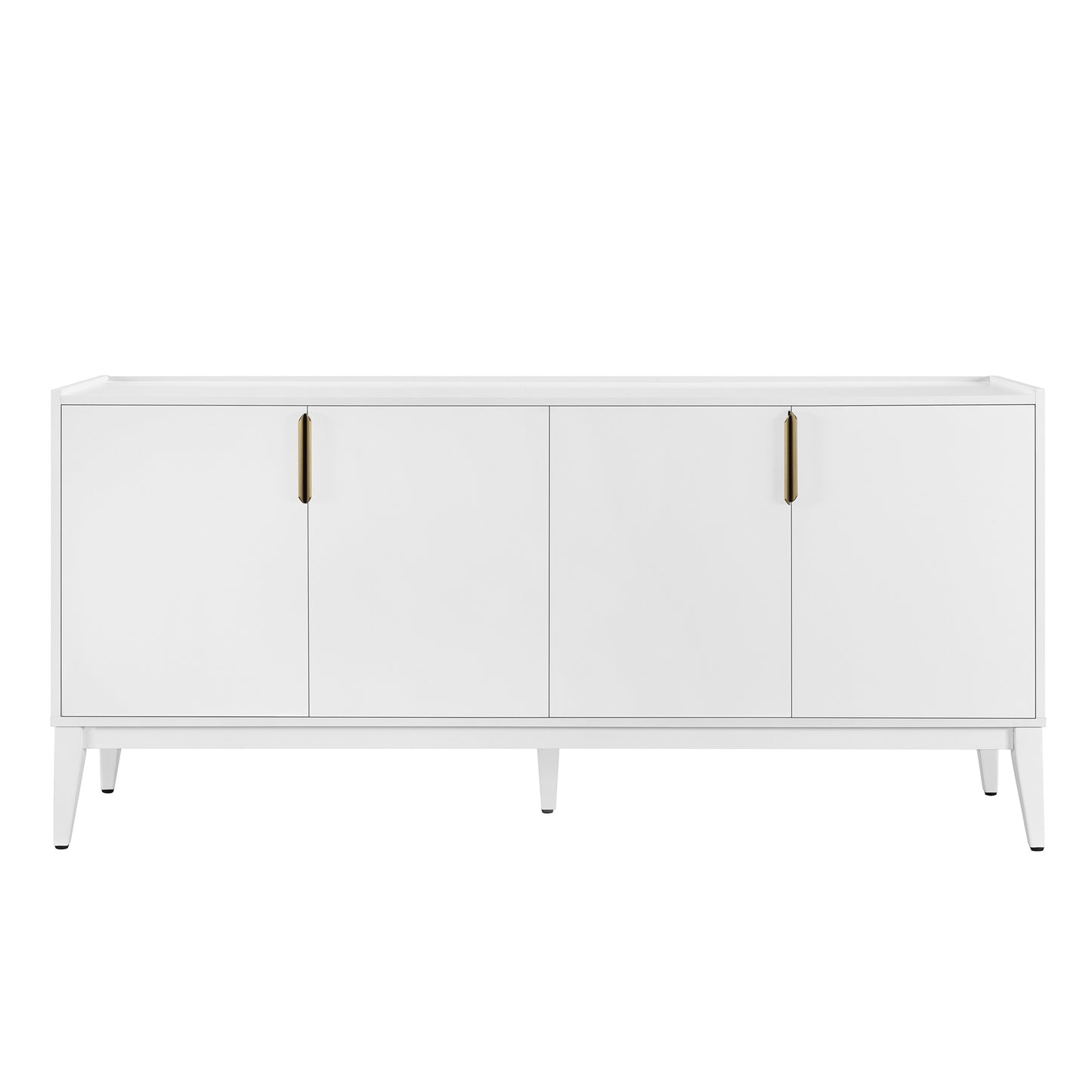 U_Style  Storage Cabinet Sideboard Wooden Cabinet with 4 Doors for Hallway, Entryway, Living Room, Adjustable Shelf