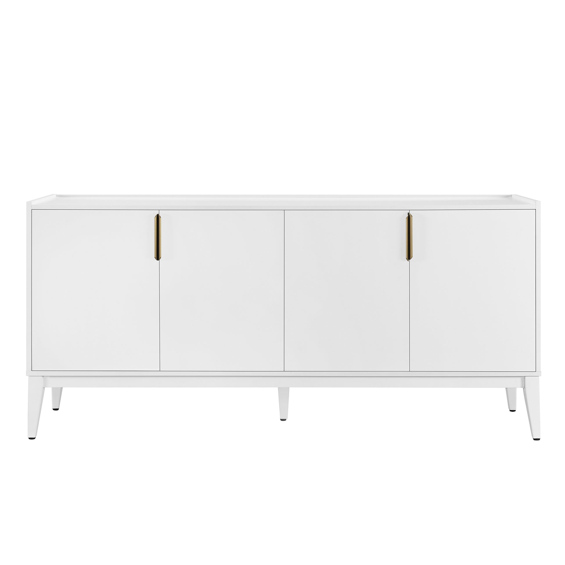 U_Style  Storage Cabinet Sideboard Wooden Cabinet with 4 Doors for Hallway, Entryway, Living Room, Adjustable Shelf