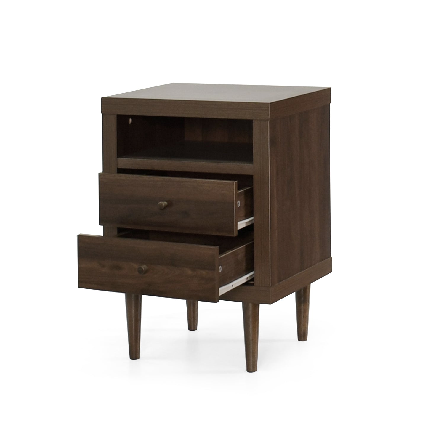 Ashley Modern Nightstand 2-Drawers, Bedside Table