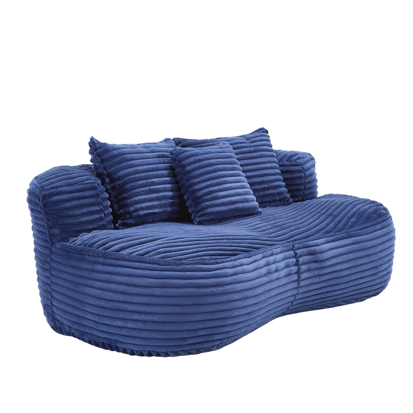 COOLMORE Bean Bag sofa Lazy Sofa Durable Comfort Lounger High Back Bean Bag Chair Couch for Adults and Kids, Indoor & Outdoor, Accent Floor Soft Lounge Chair (Navy)