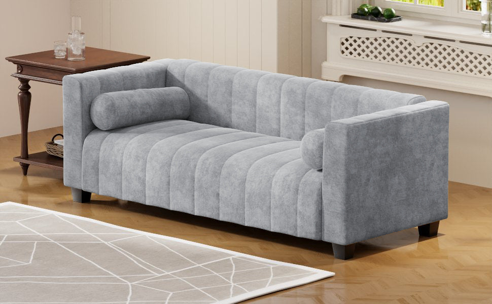 U_Style  78.7''Upholstered Sofa for Living Room, Bedroom, Salon, Simplified Style