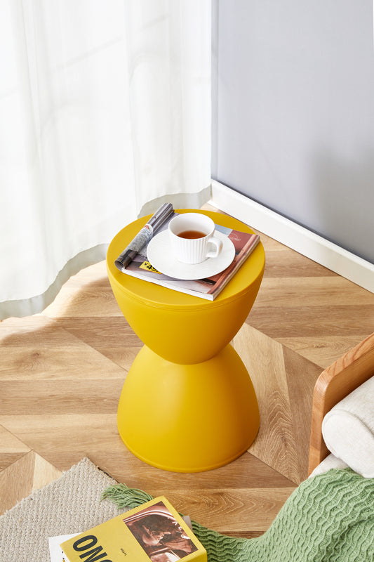 Price stool musturd plastic stylish yellow side table