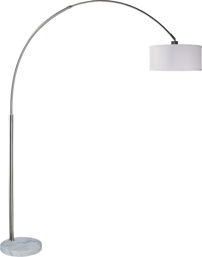 81"H WHITE SINGLE ARCH WITH MARBLE BASE FLOOR LAMP (1PC/CTN) (2.75/46.20)