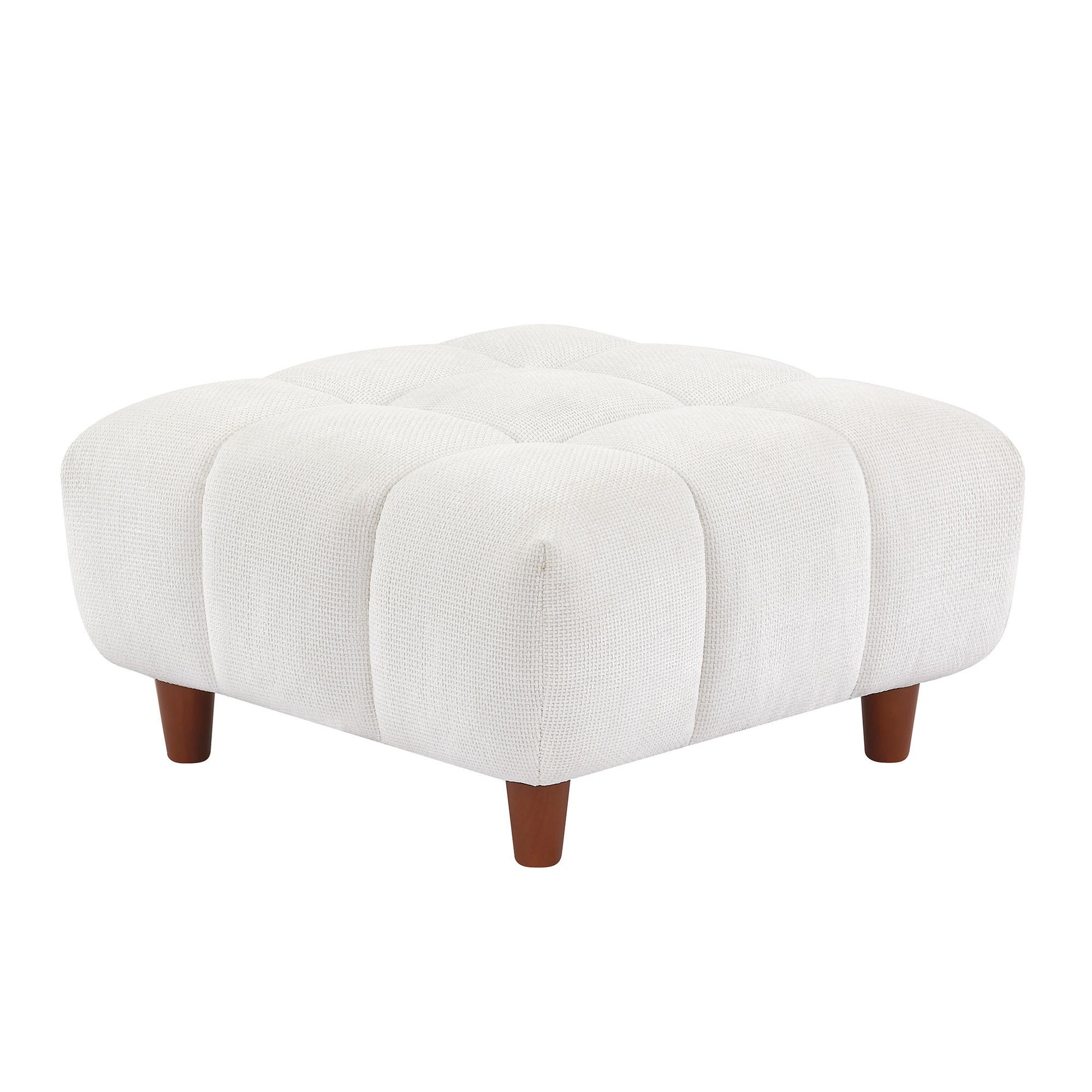 Convertible Sectional Sofa Couch, L Shaped Sofa with Fabric Couch,Modern Design Cream Style Marshmallow Sofa for Living Room and Office,White