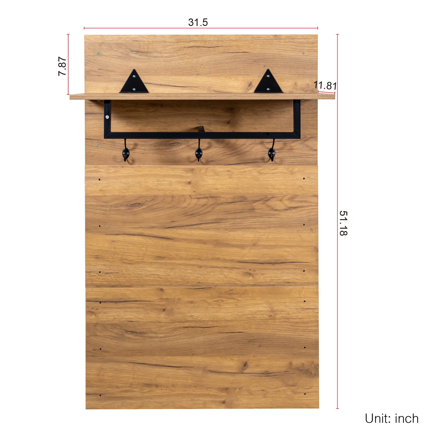 Hallway Shoe Cabinet , Modern Coat Rack with 3 Hooks and coat hanger  for Entryway