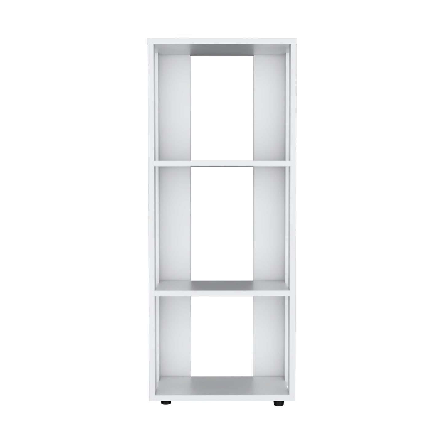 Eco 39" Tall Four-Tier Bookcase, Living Room, Storage Cabinet, Shelves White