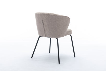 Retro Minimalist Modern Boucle Fabric Dining Chairs