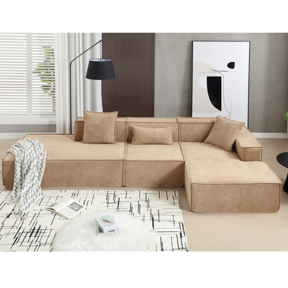 Modular Cloud Sofa Sectional, Free Combination, L-shaped