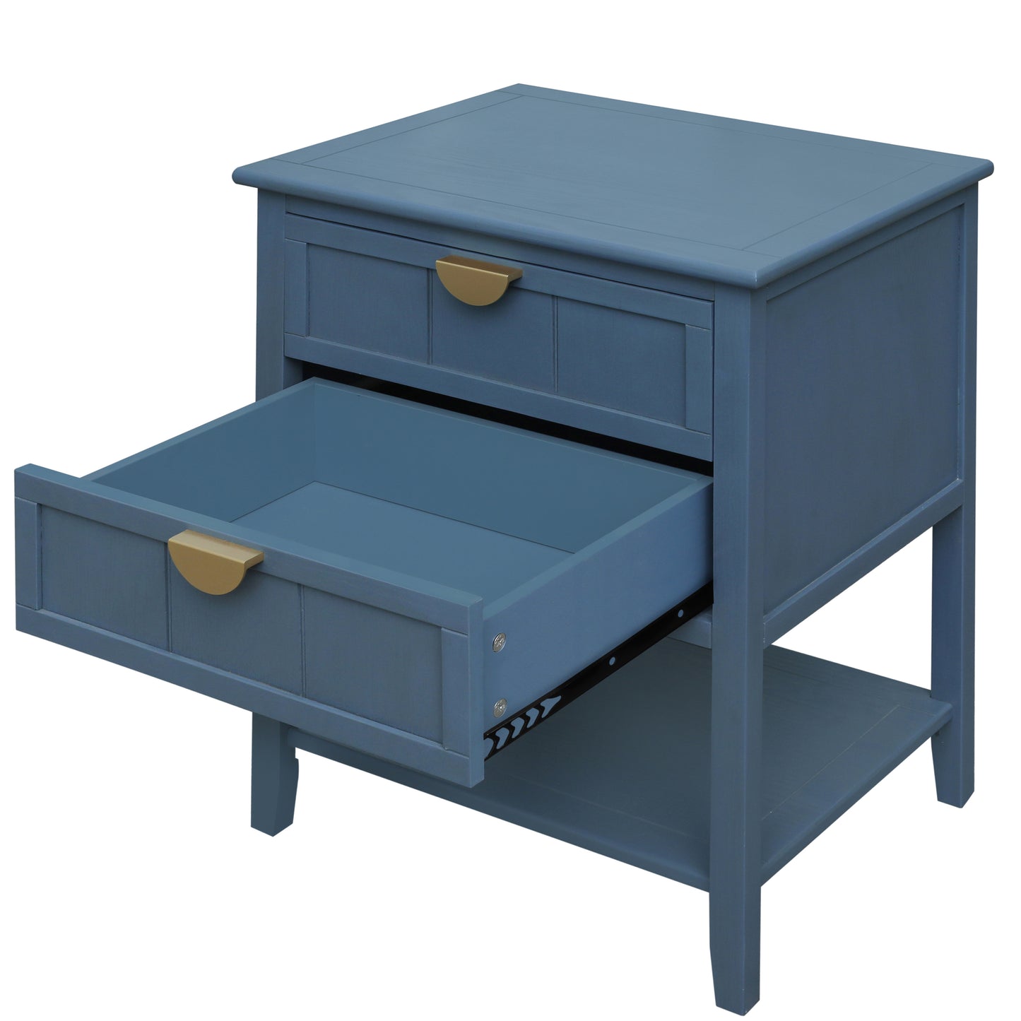 2 Drawer Side table,American style, End table,Suitable for bedroom, living room, study