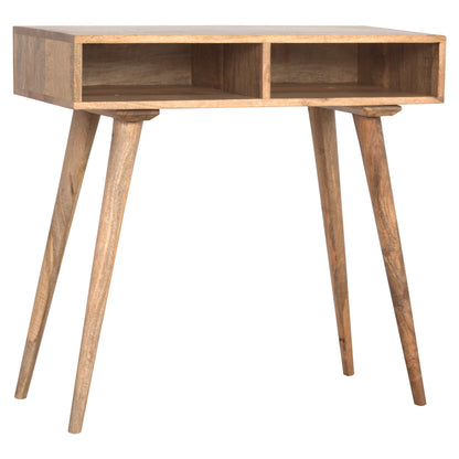 Oak-ish Open Shelf Writing Desk