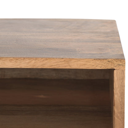 Oak-ish Open Shelf Writing Desk