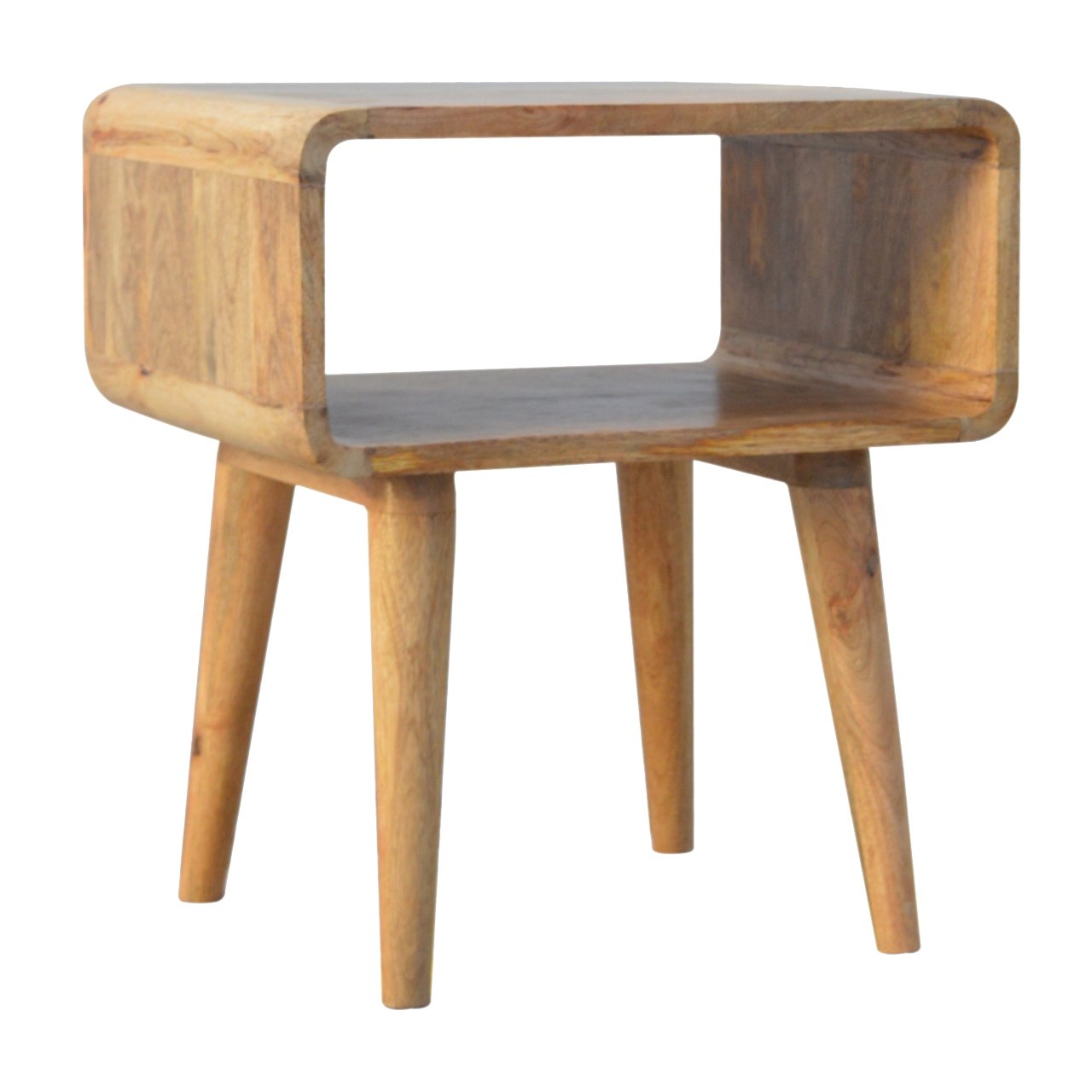 Karla Curved Open Oak Side Table