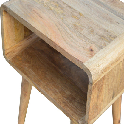 Karla Curved Open Oak Side Table