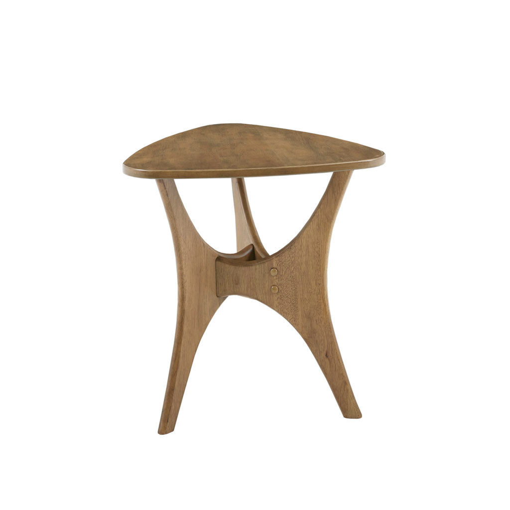 Blaze Triangle Wood Side Table