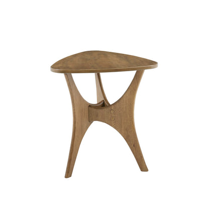 Blaze Triangle Wood Side Table