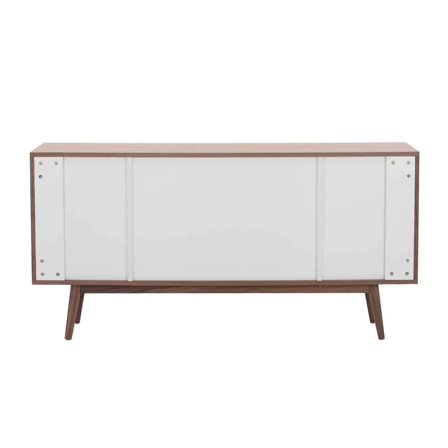 Modern Sideboard with 4 Door, Buffet Cabinet, Storage Cabinet, Buffet Table Anti-Topple Design, and Large Countertop Walnut