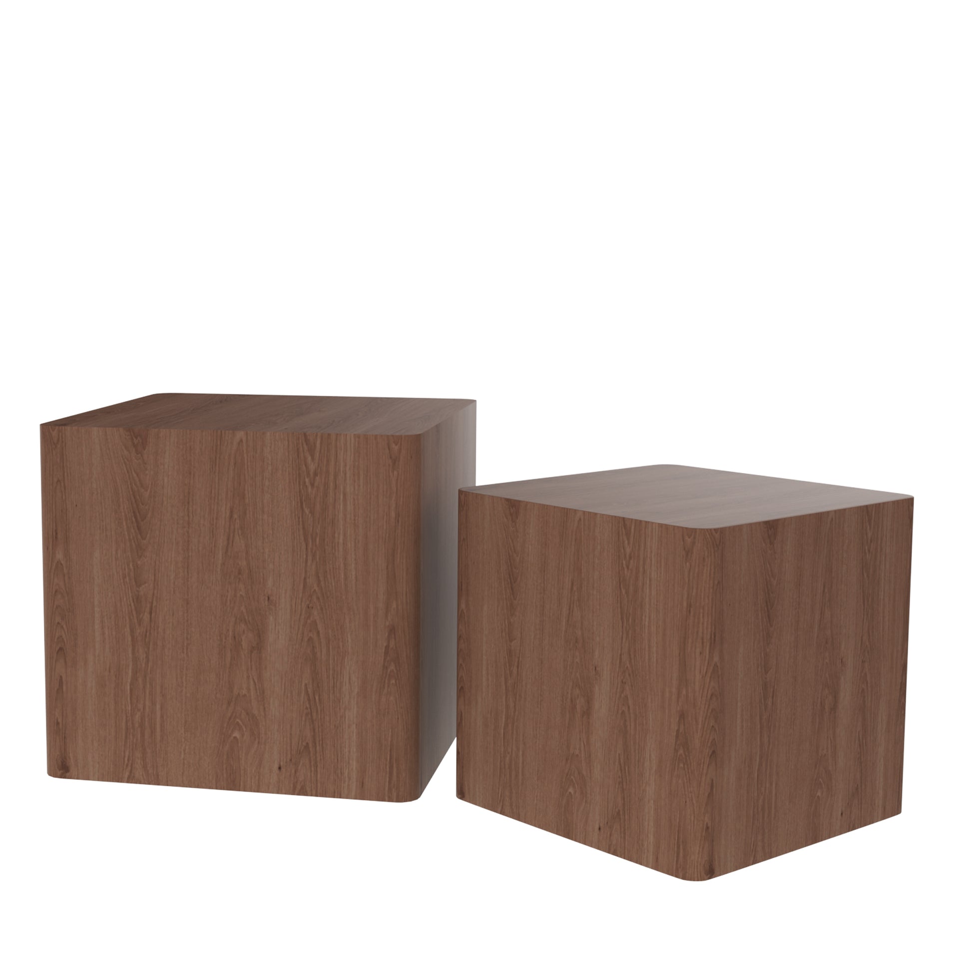 MDF Nesting table/side table/coffee table/end table for living room,office,bedroom Walnut, set of 2