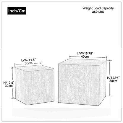 MDF Nesting table/side table/coffee table/end table for living room,office,bedroom Walnut, set of 2