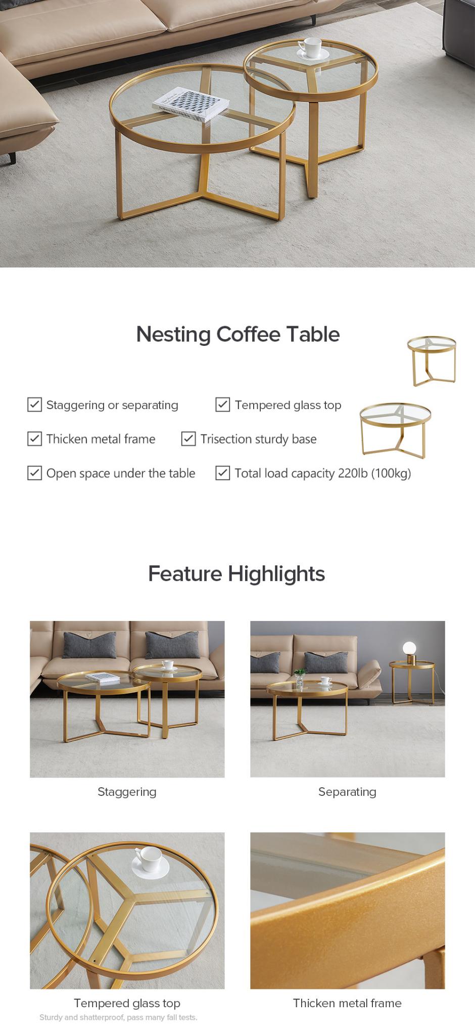 Glint Nesting Coffee Tables