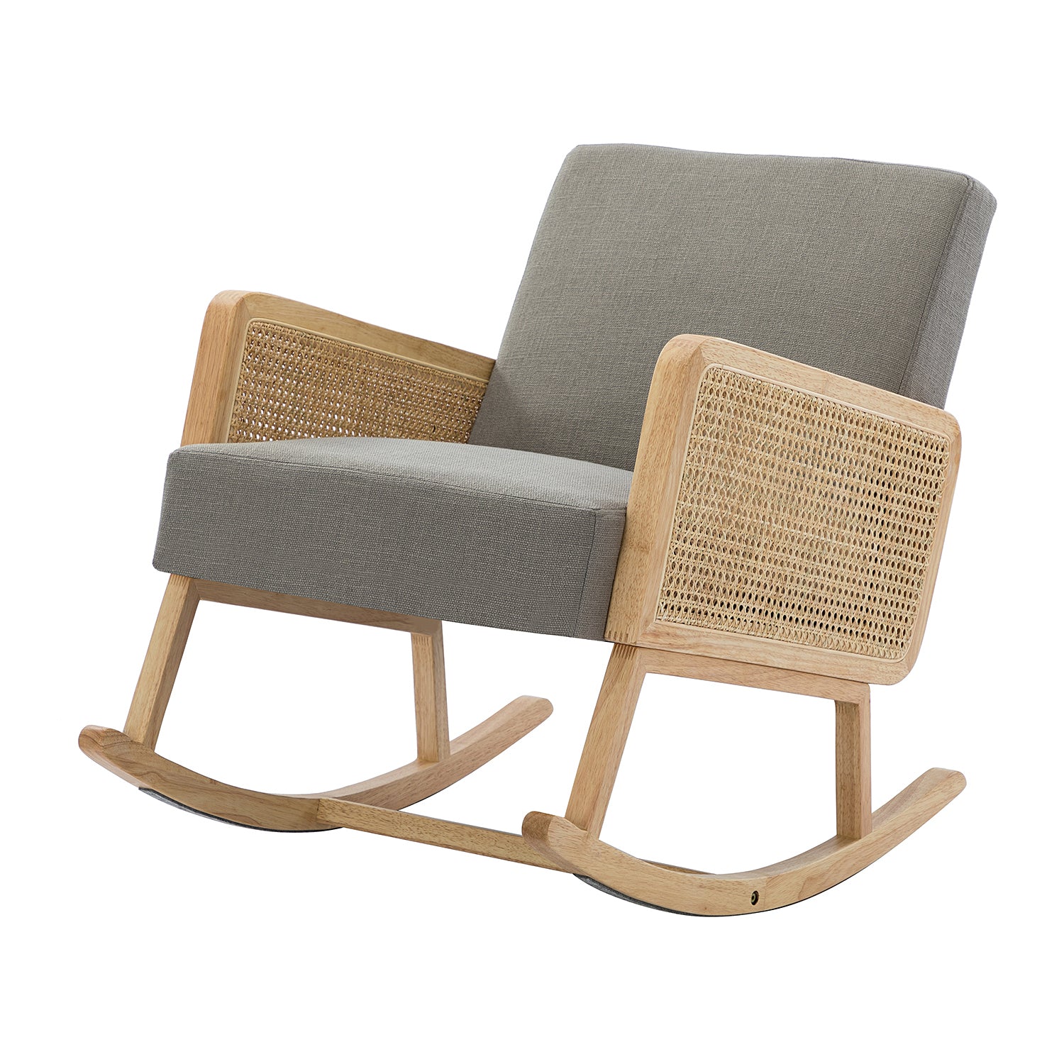 Trachin Rocking Chair with Rattan Arms