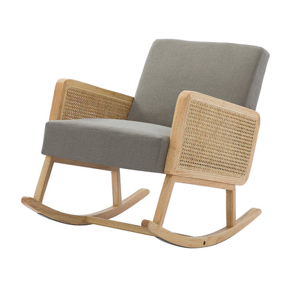 Trachin Rocking Chair with Rattan Arms