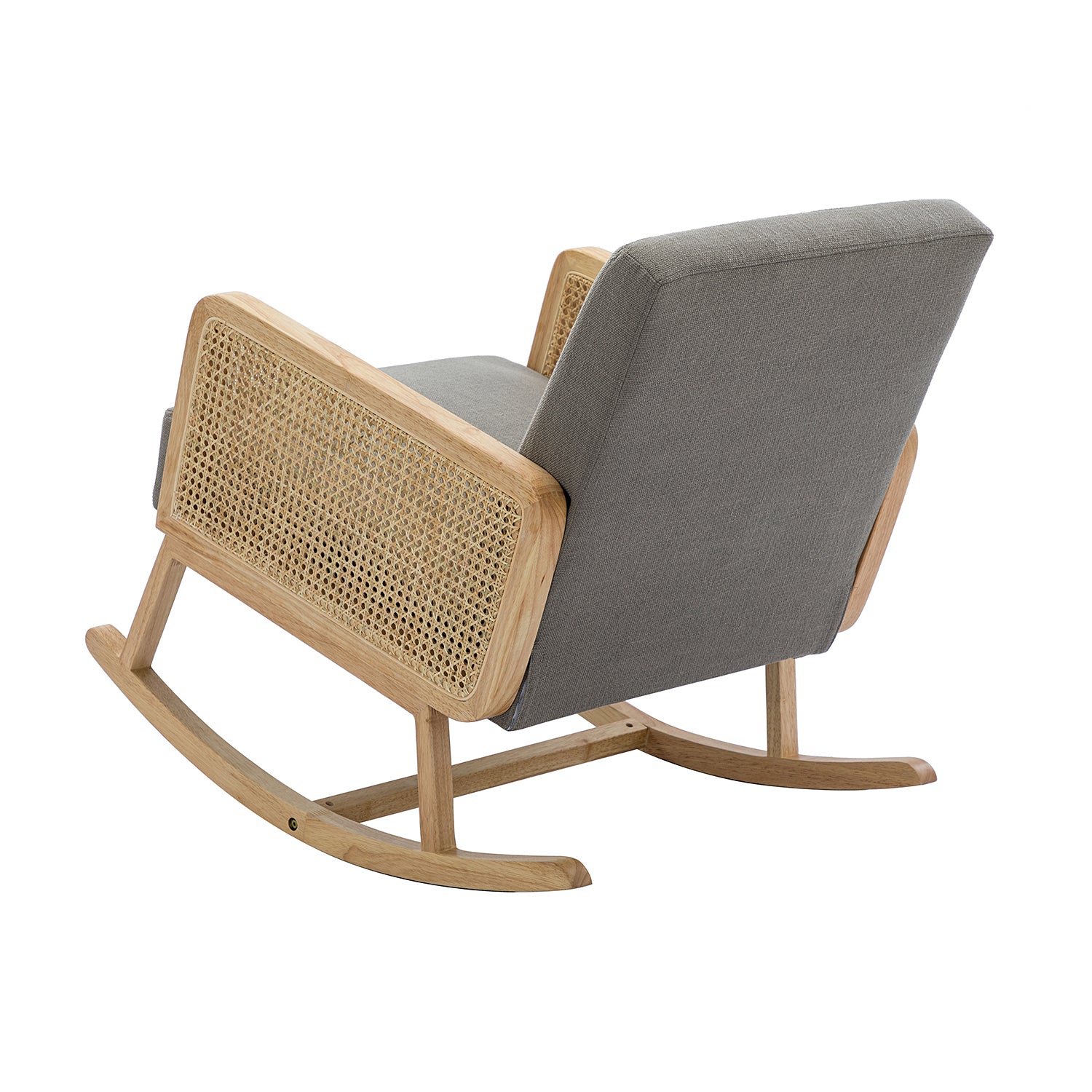 Trachin Rocking Chair with Rattan Arms