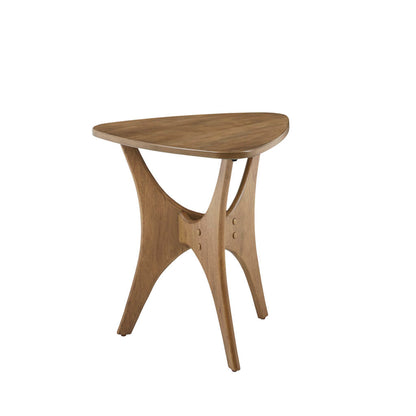 Blaze Triangle Wood Side Table